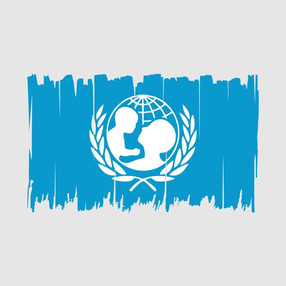 unicef vlag borstel vector illustratie