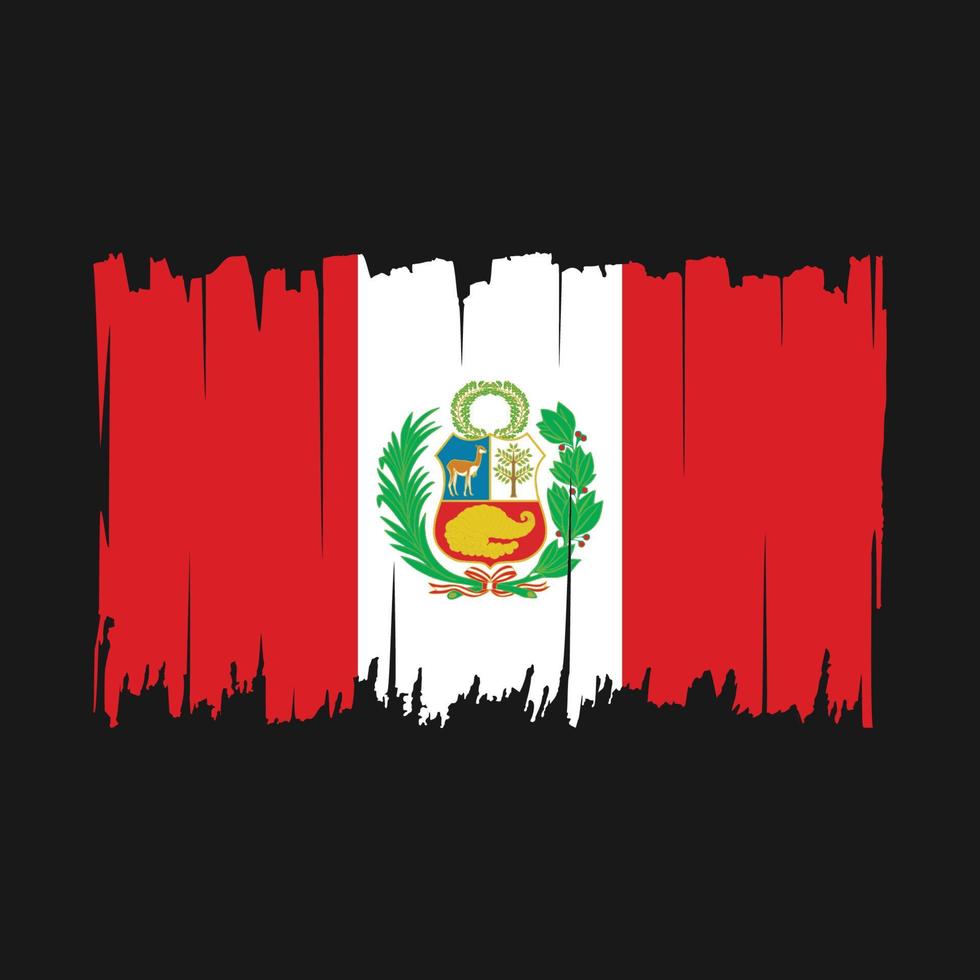 Peru vlag borstel vector illustratie