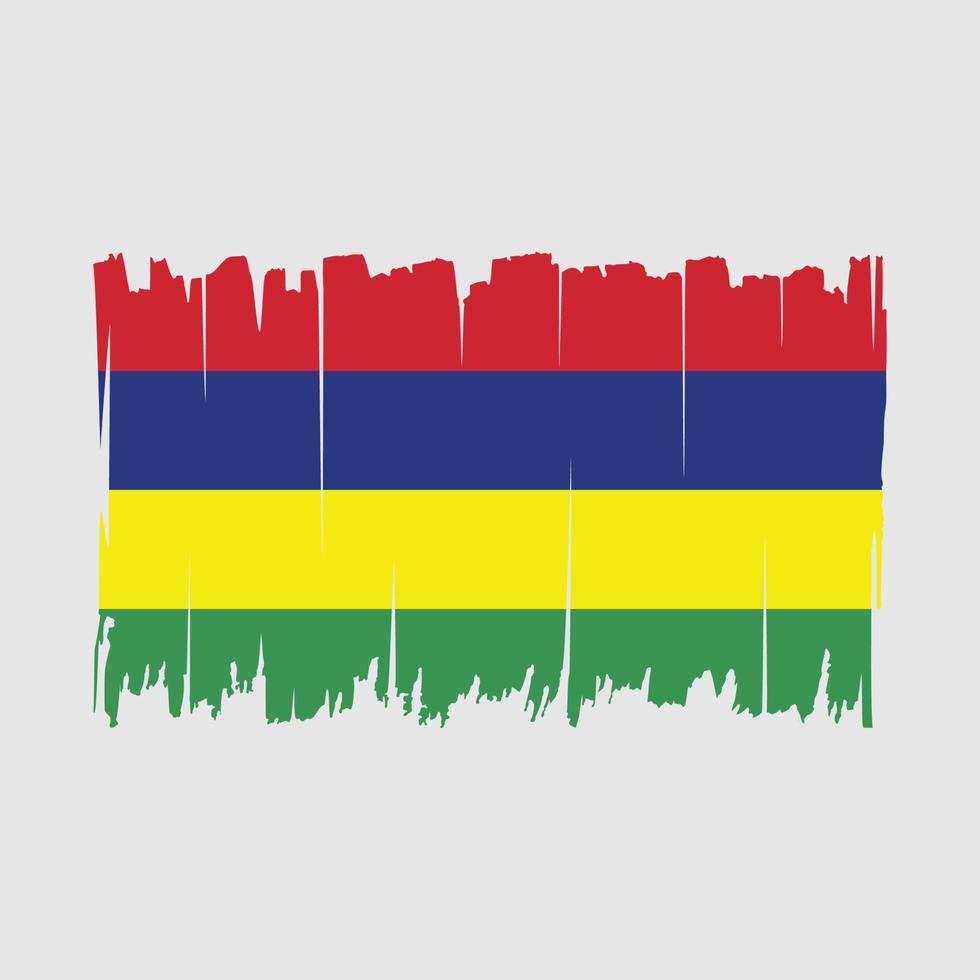 Mauritius vlag borstel vector illustratie