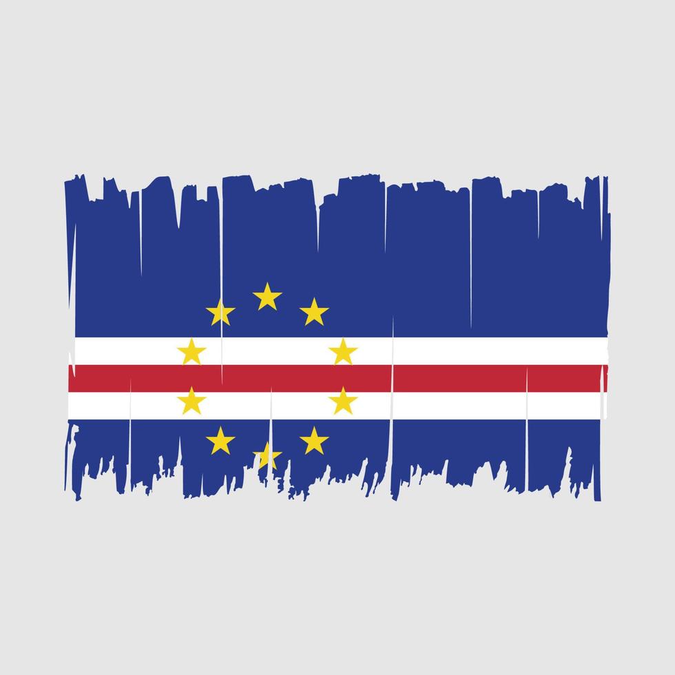 kaap verde vlag borstel vector illustratie