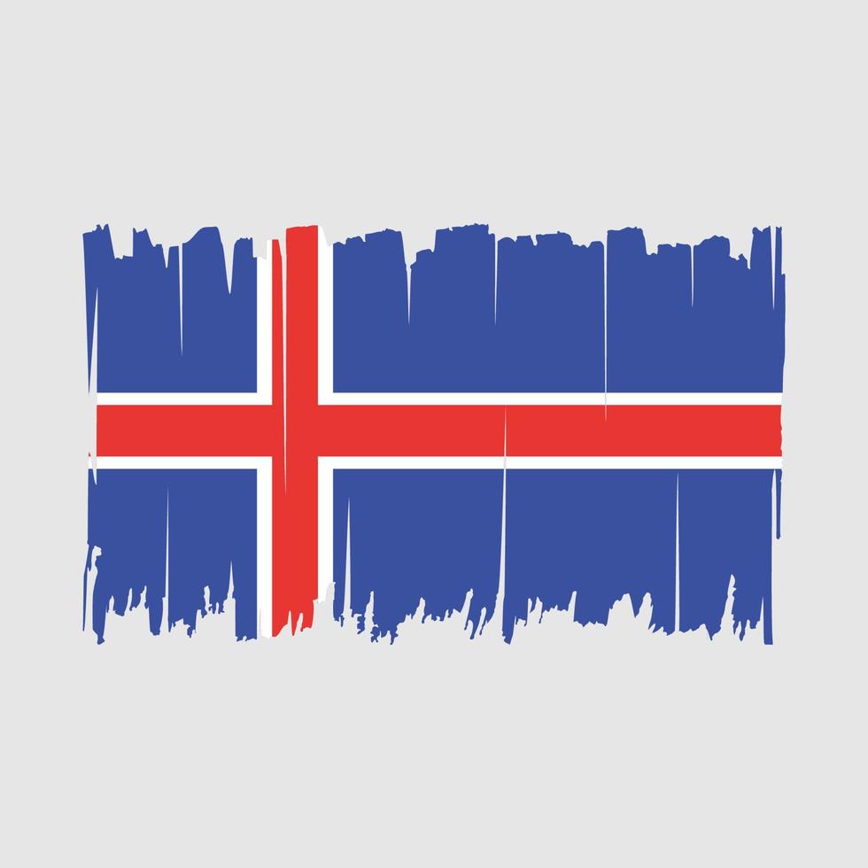 IJsland vlag borstel vector illustratie