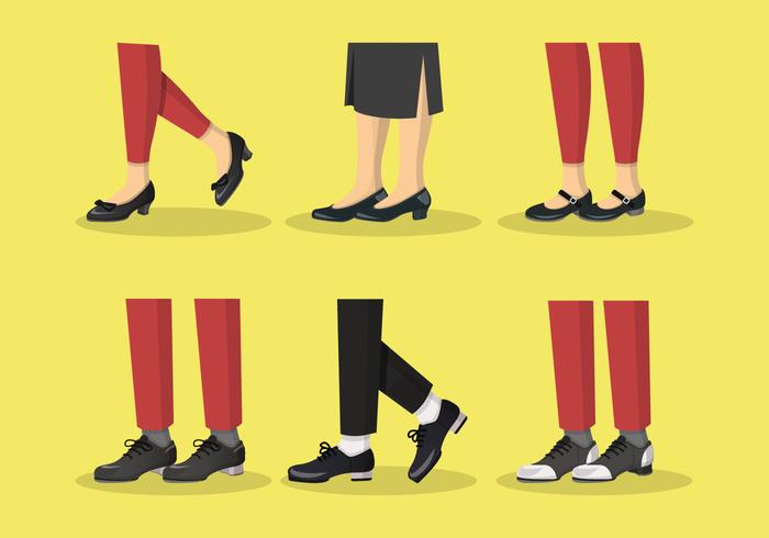 Tap Schoenen Vector Set Illustratie