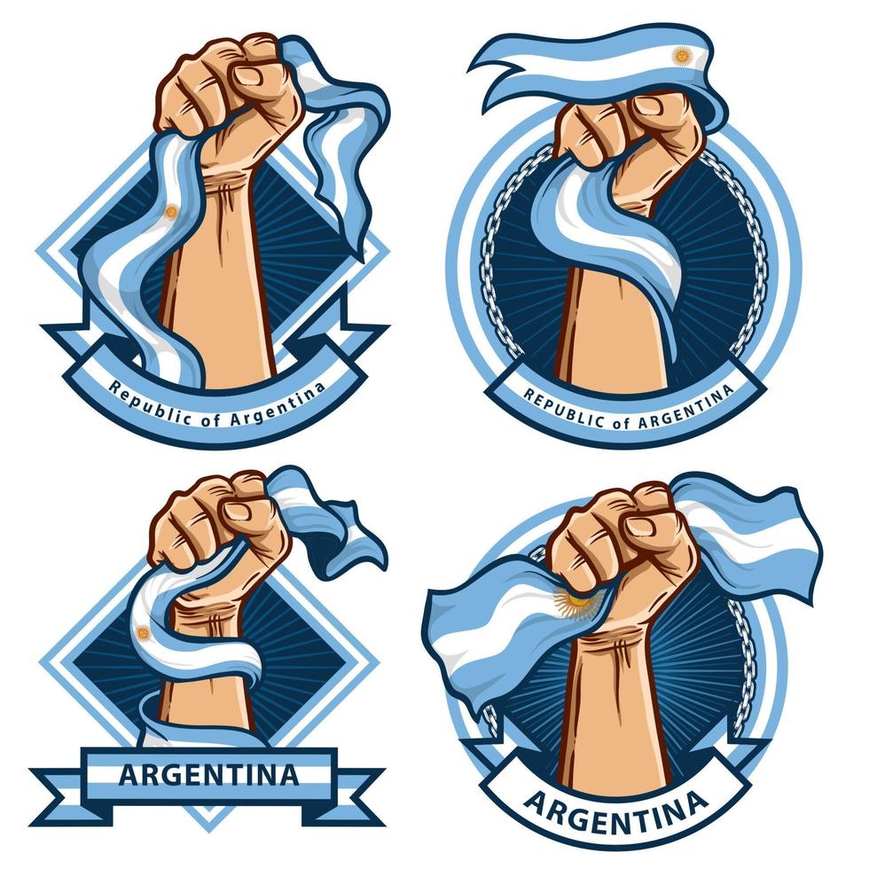 vuist handen met Argentinië vlag illustratie vector