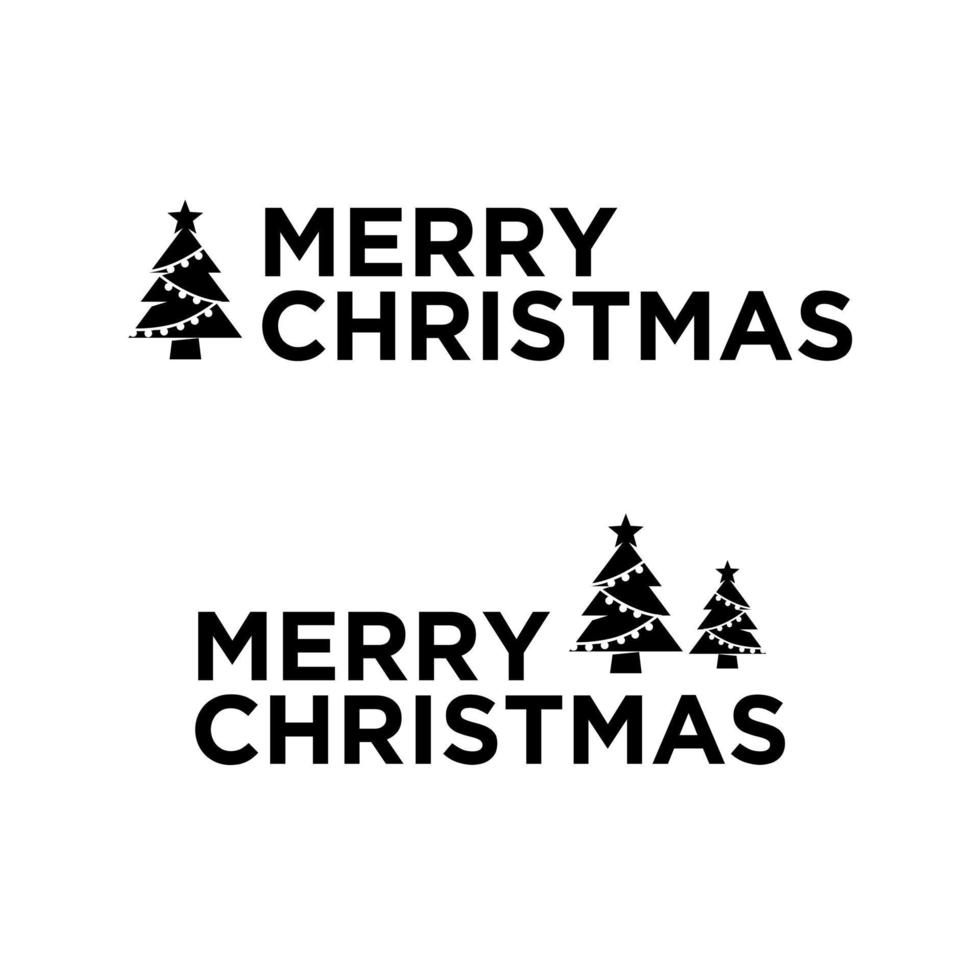 pijnboom boom brief eerste logo icoon ontwerp vrolijk Kerstmis Kerstmis vector