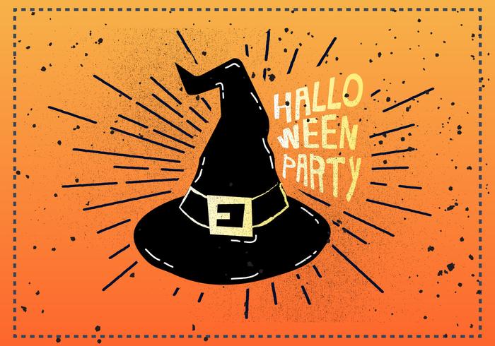 Gratis Vintage Halloween Vectorillustratie vector