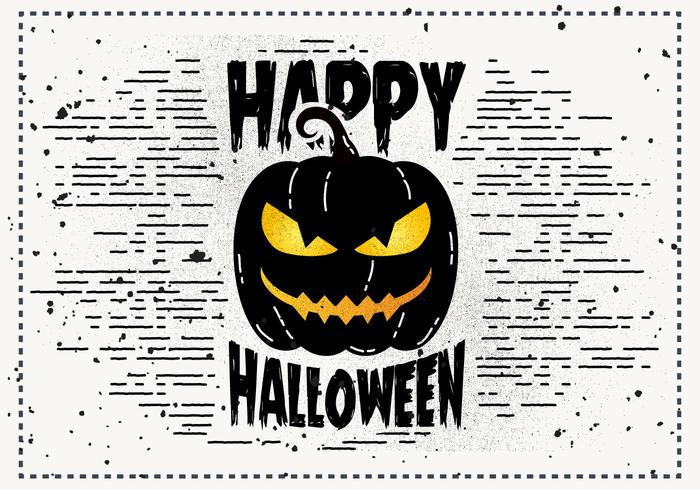 Gratis Scary Halloween Pompoen Vector