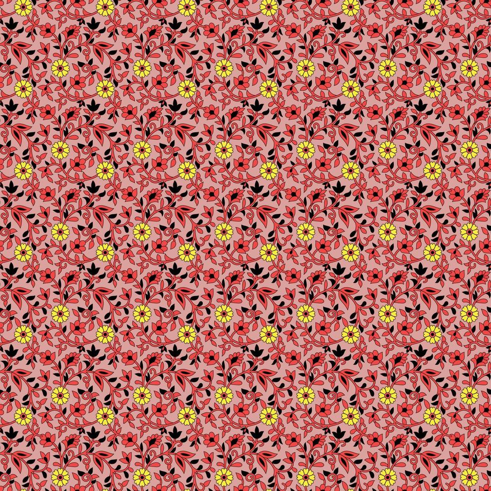 naadloos bloemen patroon met tropisch bloemen, waterverf. vector illustratie. klaar voor afdrukken. textiel patroon ontwerp