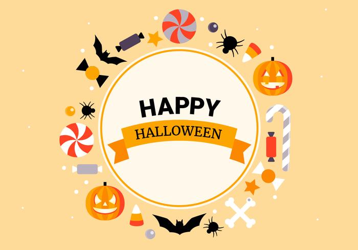 Gratis Flat Halloween Vector Element Collectie