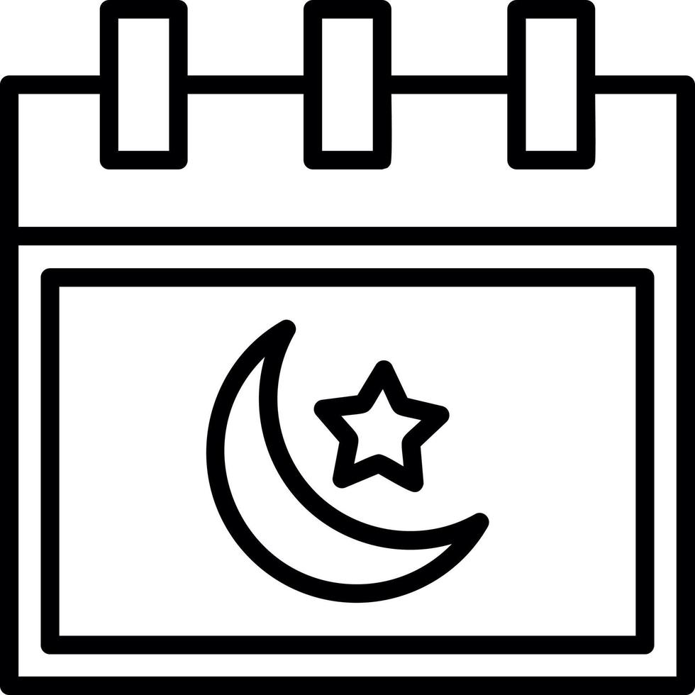 Islamitisch kalender vector icoon ontwerp