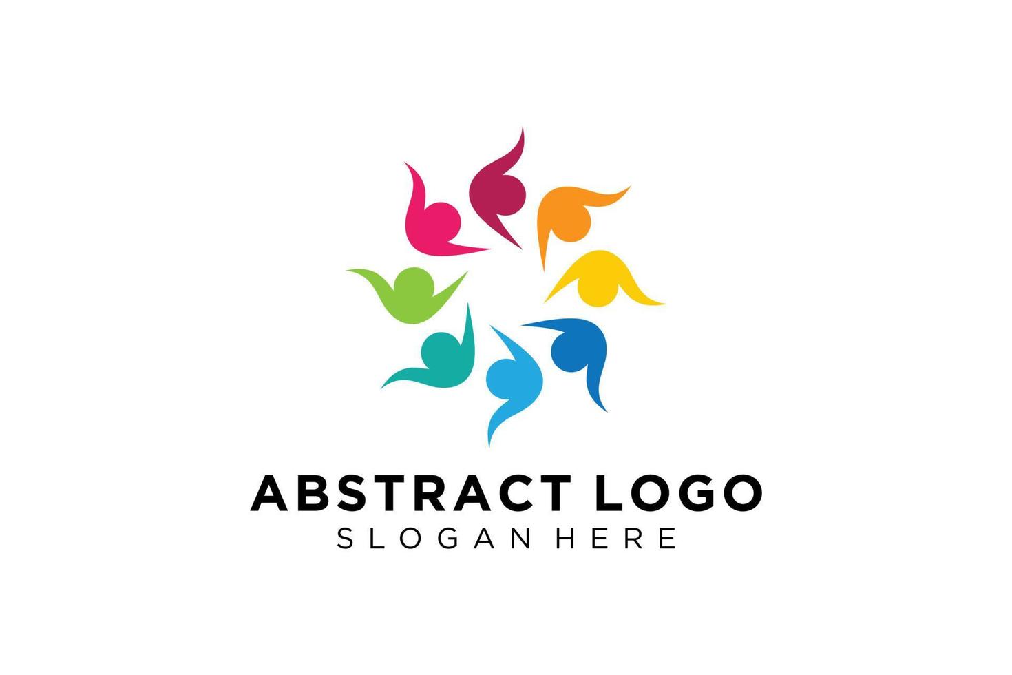 vector abstract mensen en familie logo verzameling, mensen pictogrammen, Gezondheid logo sjabloon, zorg symbool.