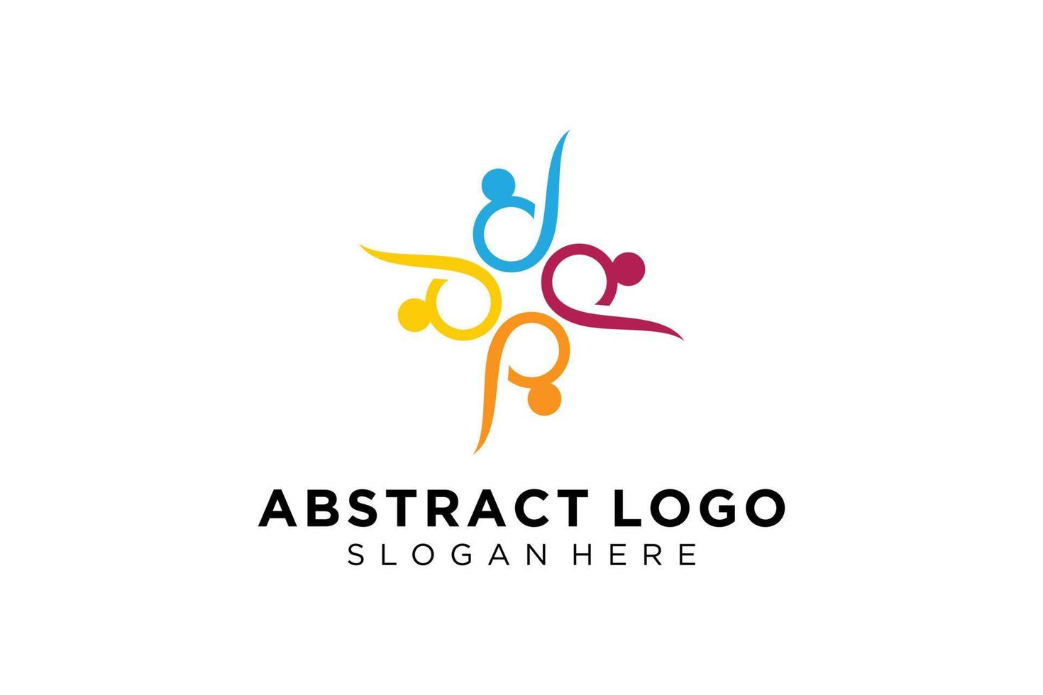 vector abstract mensen en familie logo verzameling, mensen pictogrammen, Gezondheid logo sjabloon, zorg symbool.