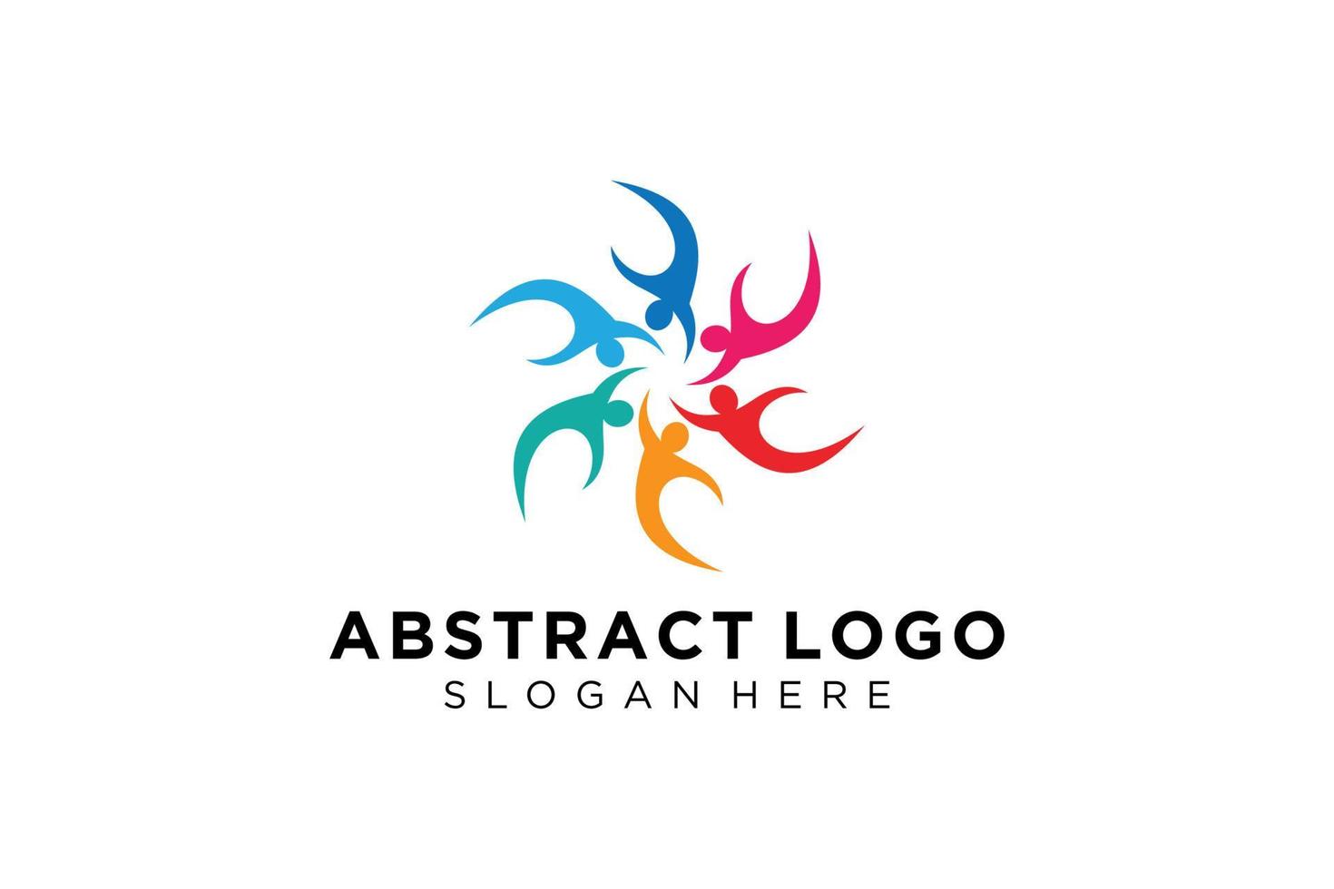 vector abstract mensen en familie logo verzameling, mensen pictogrammen, Gezondheid logo sjabloon, zorg symbool.