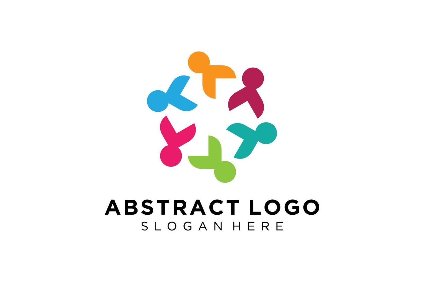 vector abstract mensen en familie logo verzameling, mensen pictogrammen, Gezondheid logo sjabloon, zorg symbool.