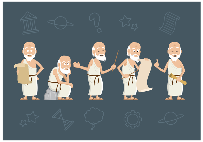 gratis socrates karakter vector