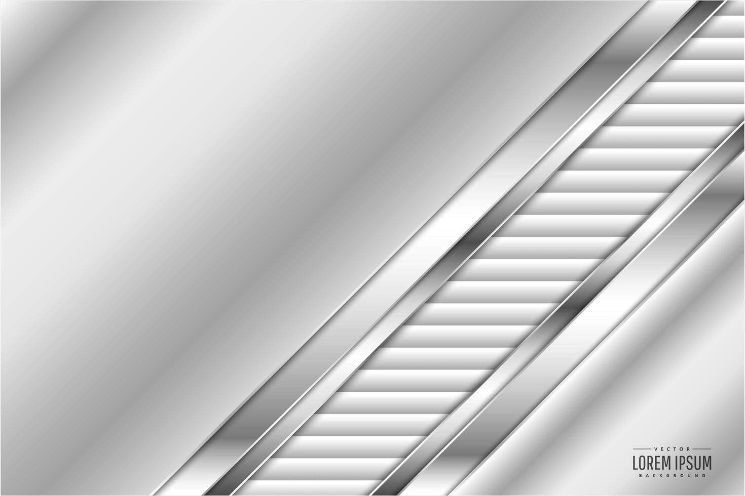 moderne witte en zilveren metalen achtergrond vector