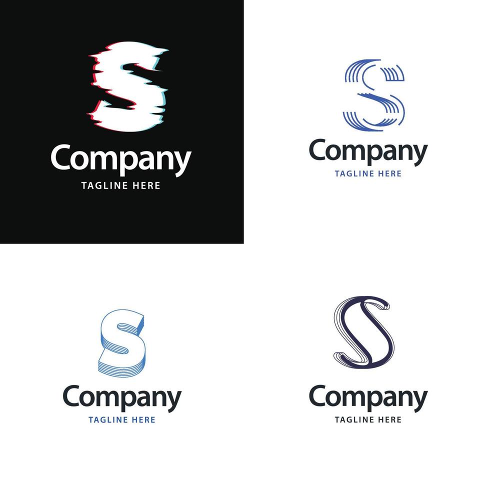 brief s groot logo pak ontwerp creatief modern logos ontwerp voor uw bedrijf vector