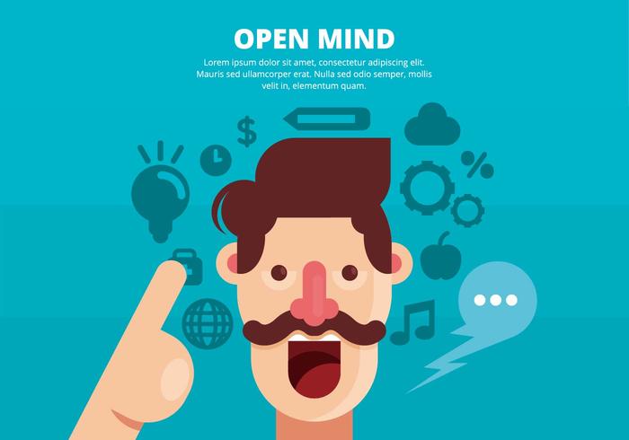 Open Mind Illustratie vector