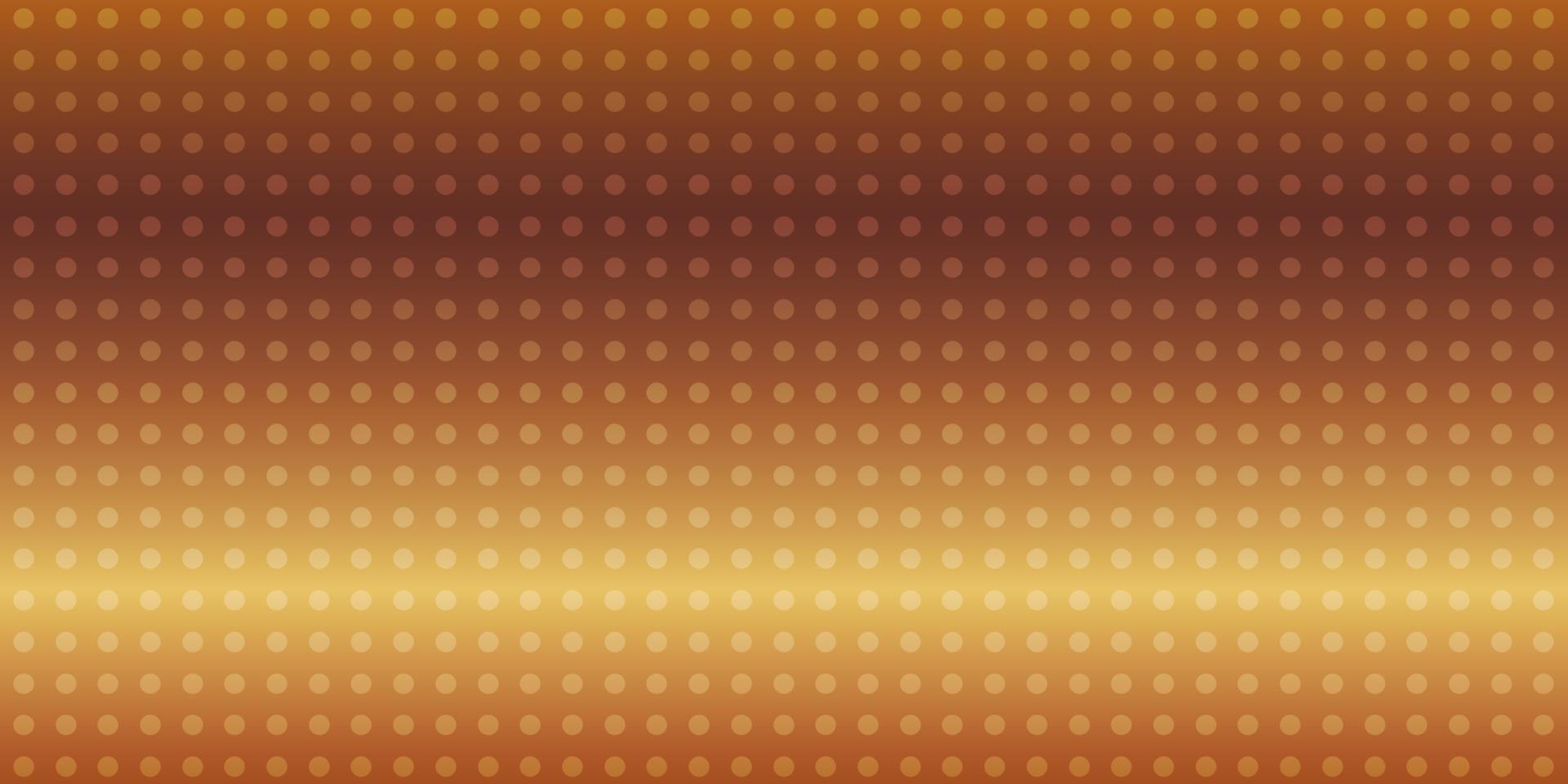 bruin roestig achtergrond met een helling in geel met uniform cirkels. creatief punt ontwerp van de achtergrond, web behang. vector