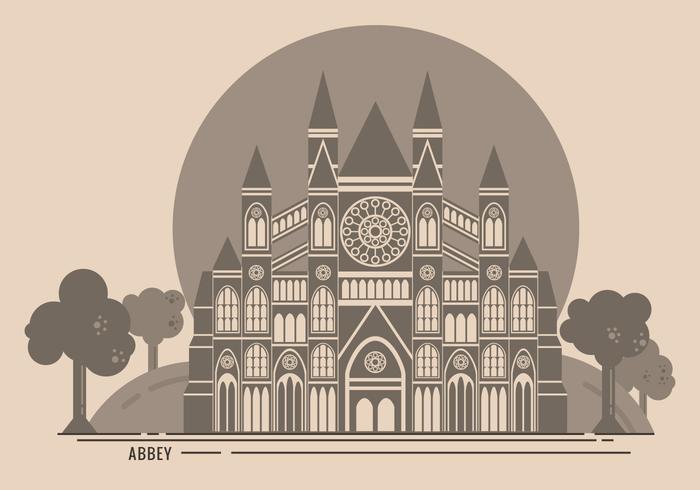 Westminster abbey vrij vector illustratie