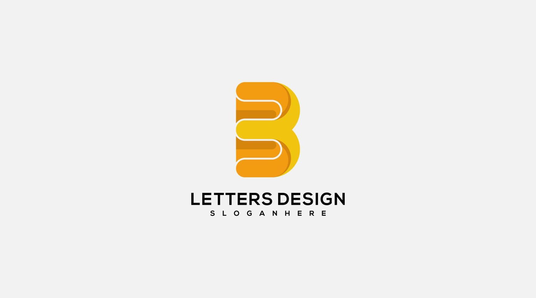 brief b ontwerp logo ontwerp vector sjabloon