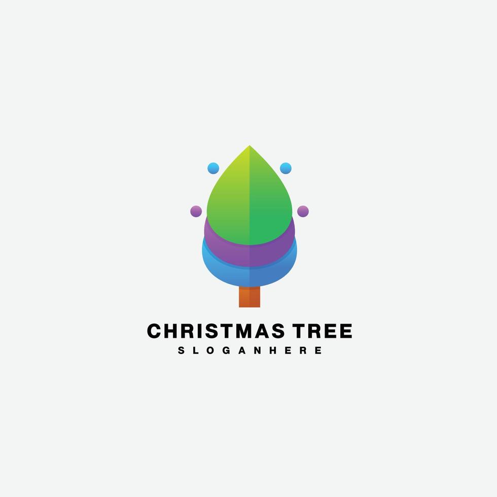 Kerstmis logo icoon ontwerp helling kleurrijk vector