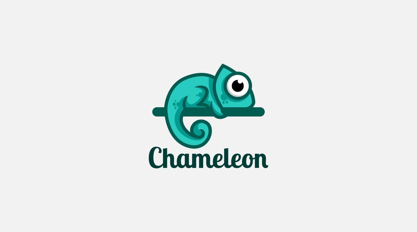 kameleon vector logo ontwerp illustratie icoon