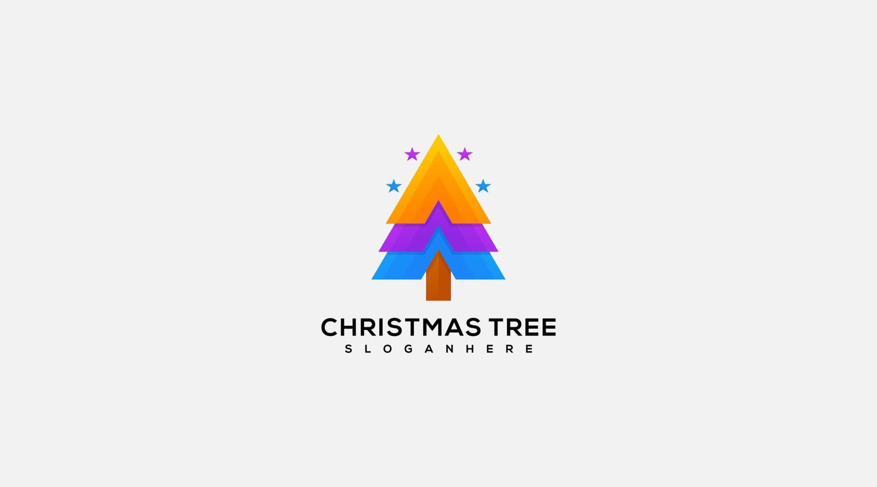 Kerstmis boom vector logo ontwerp icoon sjabloon