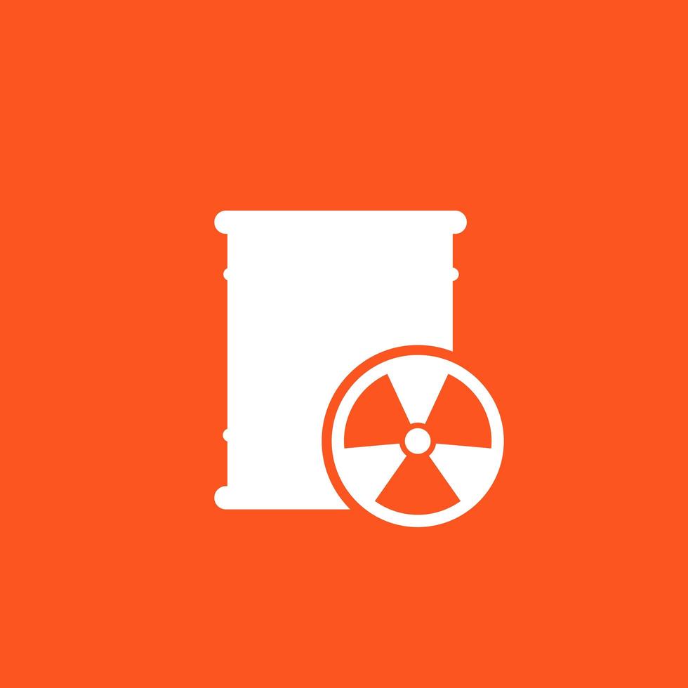 radioactief afval vat pictogram vector