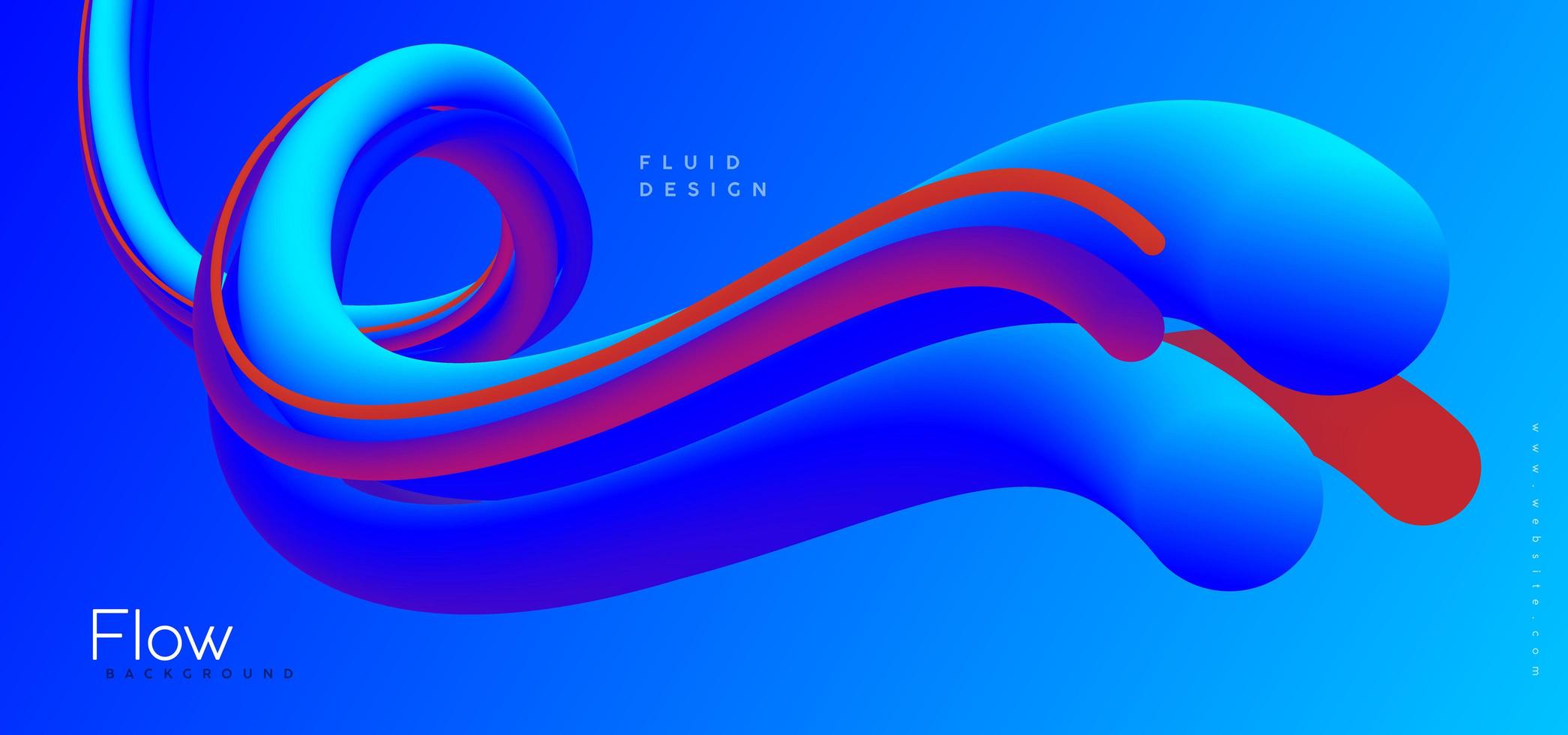 flud abstract blauw rood verloop achtergrond vector