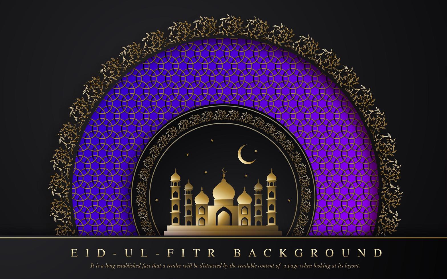 koninklijk ramadan eid ul fitr-ontwerp vector