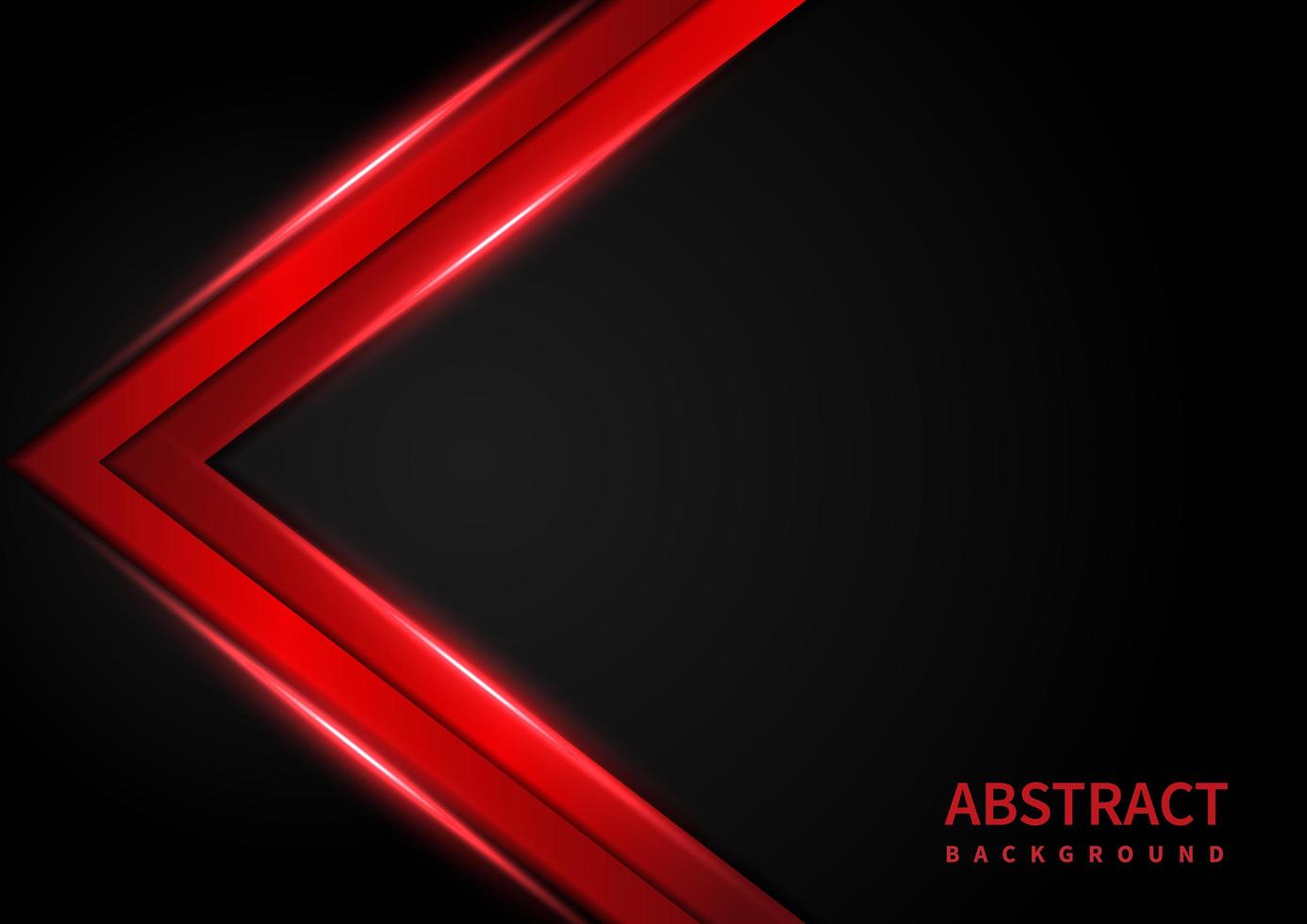abstracte technologie stijl rode rand driehoeken op zwart vector