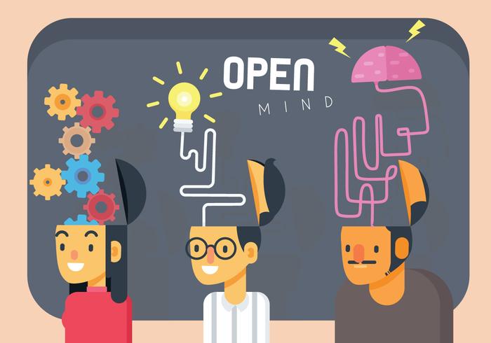 Open mind concept illustratie vector illustratie