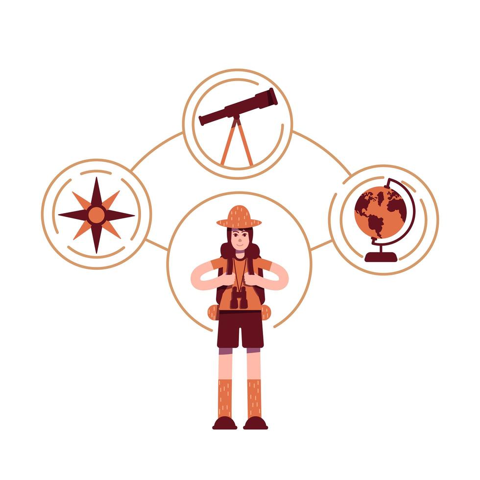 explorer archetype diagram vector