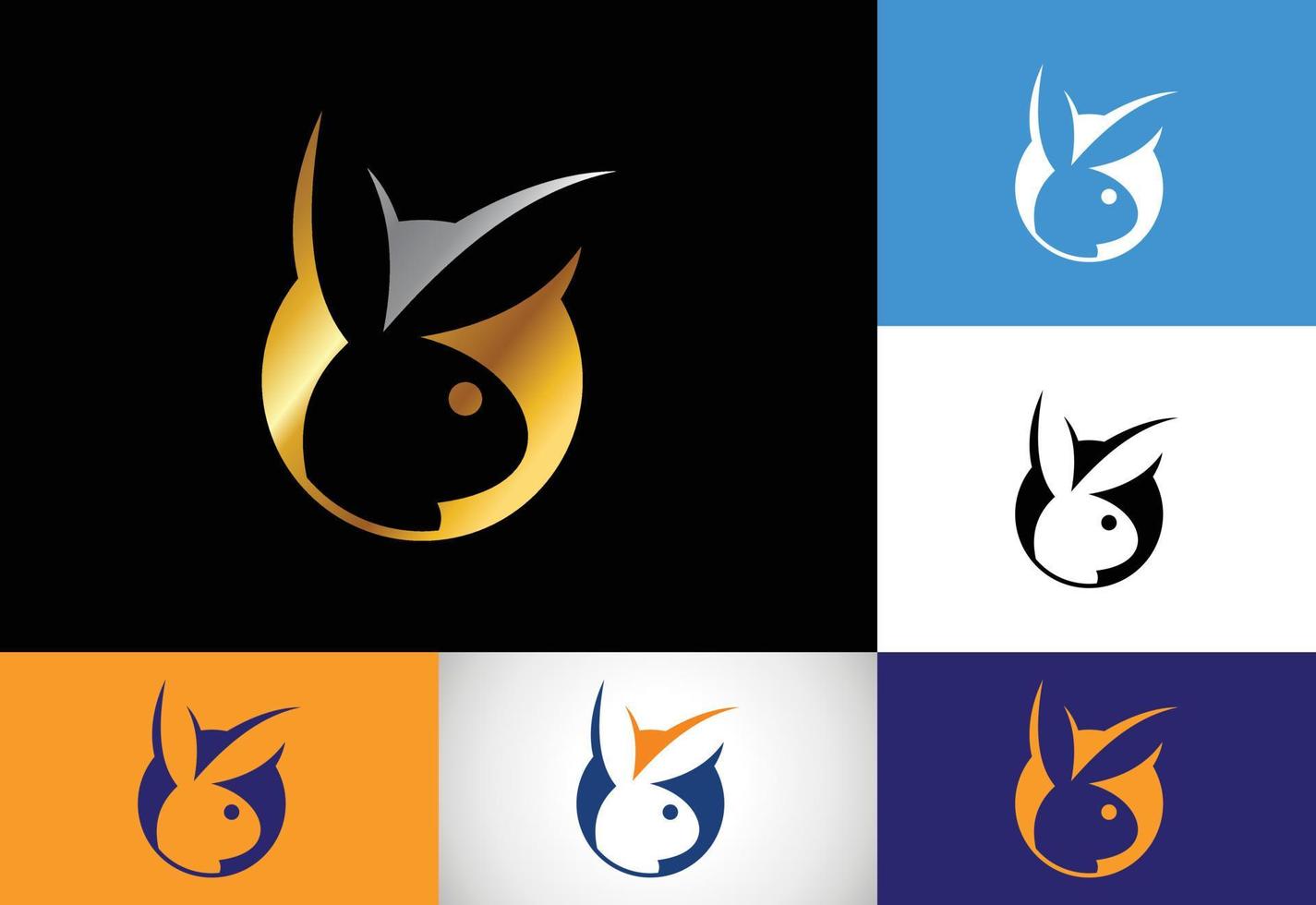 konijn icoon logo ontwerp, creatief konijn logo ontwerp. dier logo ontwerp vector icoon illustratie