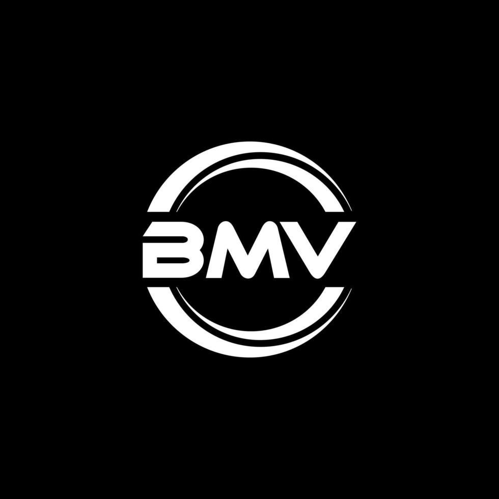 bmv brief logo ontwerp in illustratie. vector logo, schoonschrift ontwerpen voor logo, poster, uitnodiging, enz.