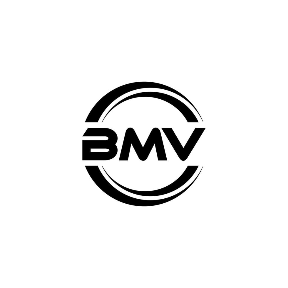 bmv brief logo ontwerp in illustratie. vector logo, schoonschrift ontwerpen voor logo, poster, uitnodiging, enz.