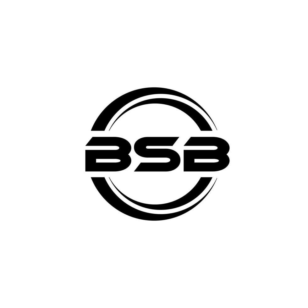 bsb brief logo ontwerp in illustratie. vector logo, schoonschrift ontwerpen voor logo, poster, uitnodiging, enz.