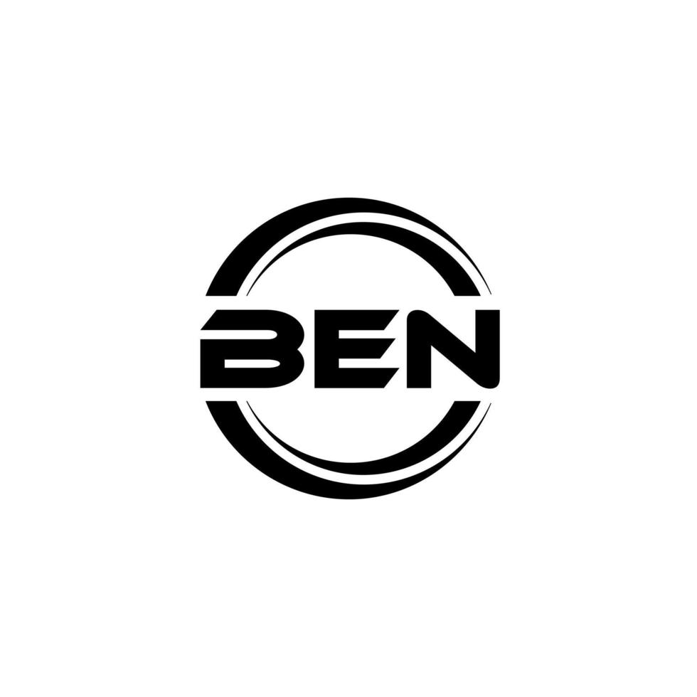 ben brief logo ontwerp in illustratie. vector logo, schoonschrift ontwerpen voor logo, poster, uitnodiging, enz.