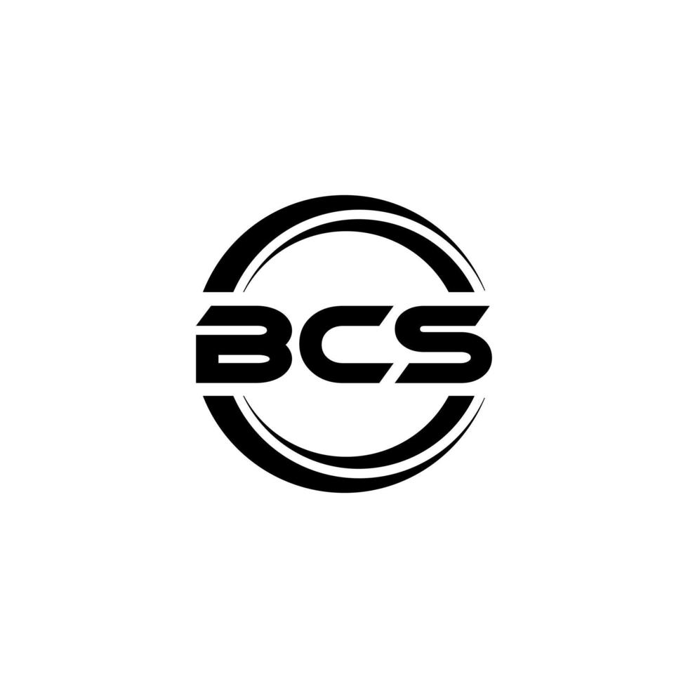 bcs brief logo ontwerp in illustratie. vector logo, schoonschrift ontwerpen voor logo, poster, uitnodiging, enz.