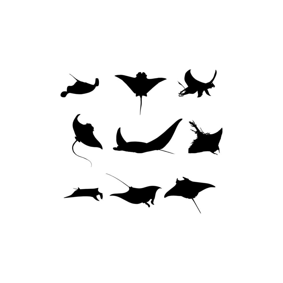 verzameling reeks mantarog vis ontwerp vector