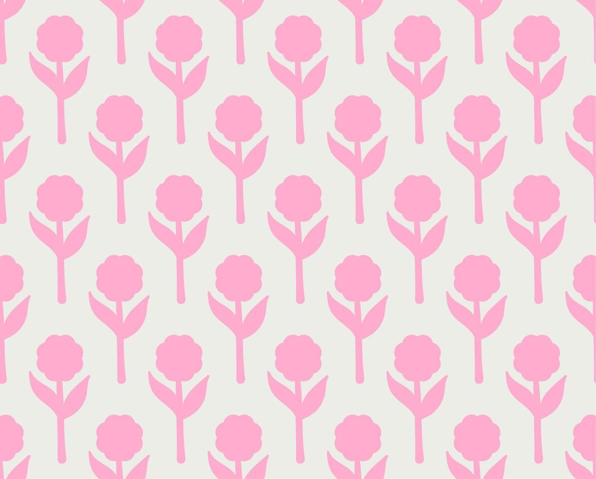 groovy achtergrond. naadloos helder herhaling patroon van gemakkelijk bloeiend bloemen in Jaren 70 psychedelisch hippie stijl. grafisch decor ornament in retro ontwerp. vector illustratie