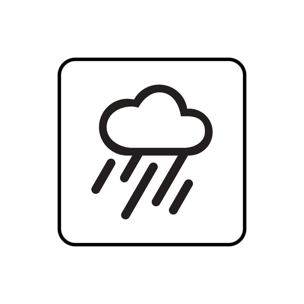 regenachtig weer icoon vector ontwerp