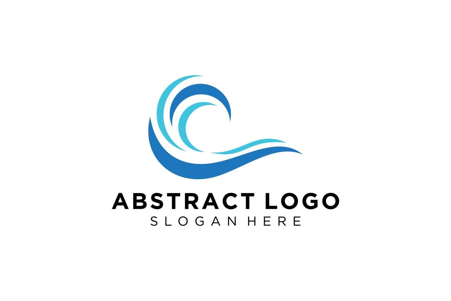 abstract water Golf plons logo symbool en icoon ontwerp. vector