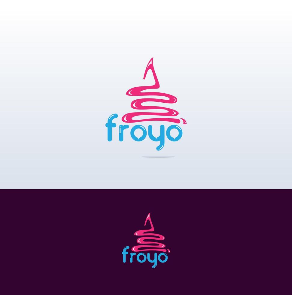 yoghurt logo , ijs room logo vector