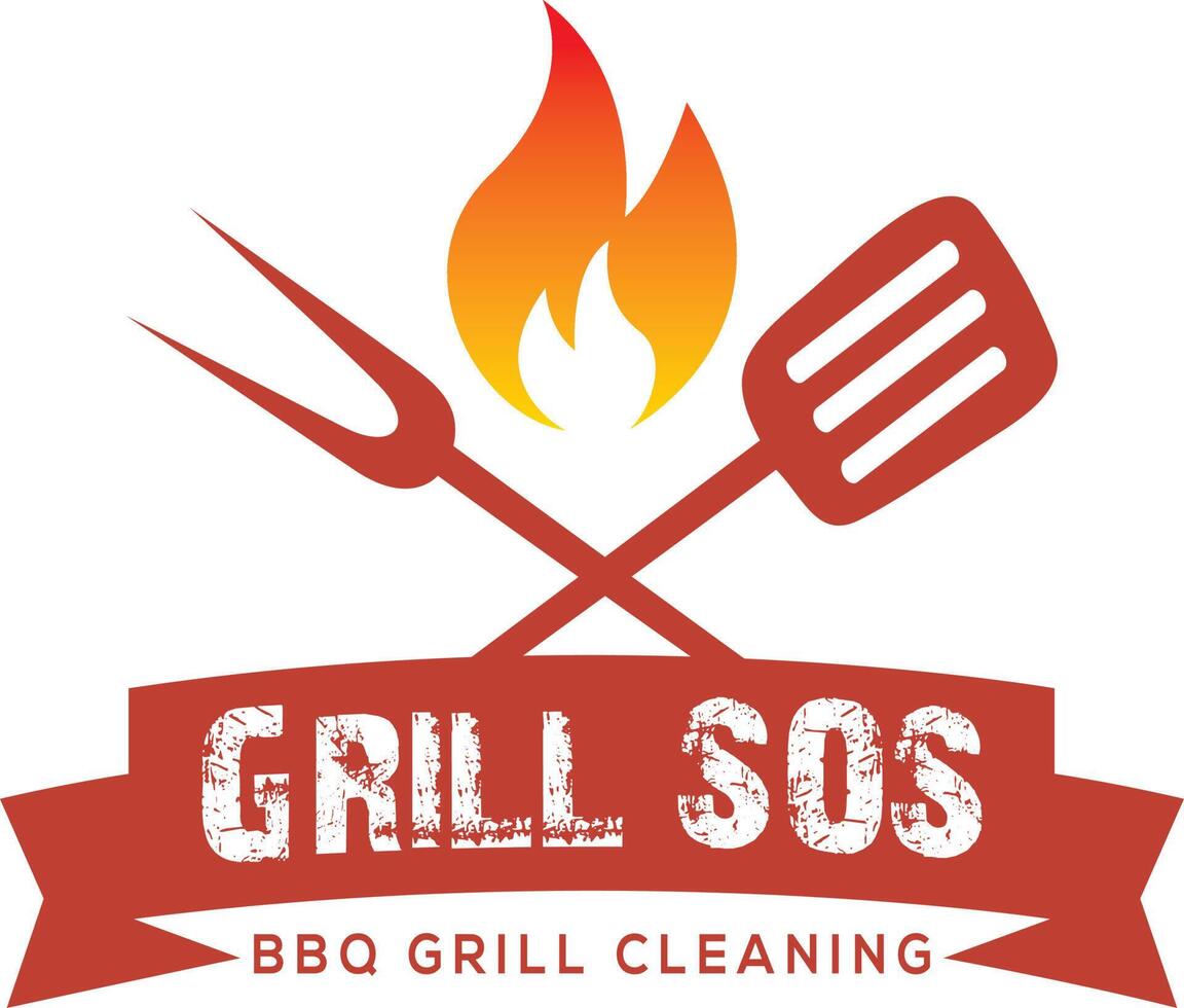 barbecue partij logo ontwerp. vector