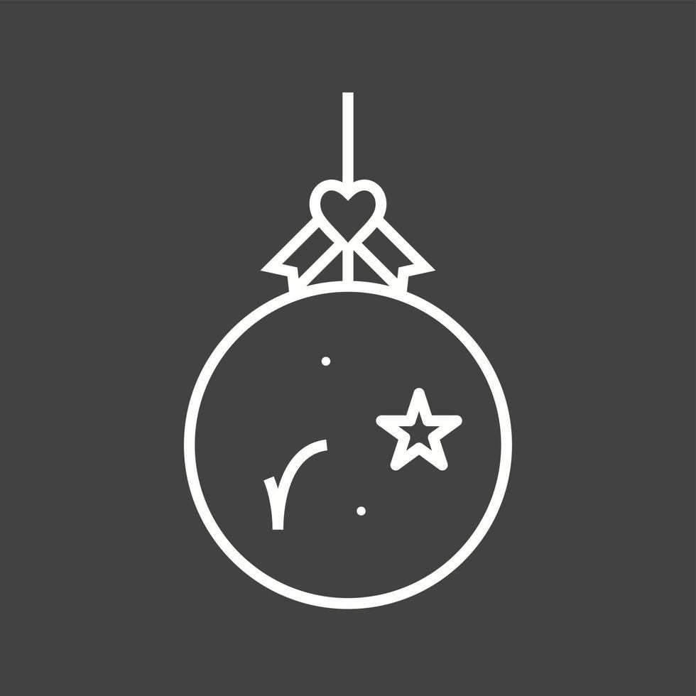 uniek Kerstmis bal vector lijn icoon