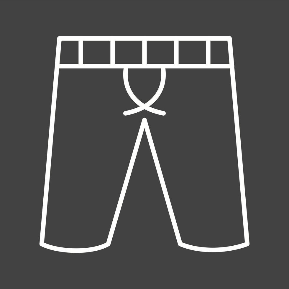 uniek shorts vector lijn icoon
