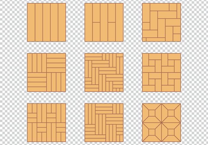 Houten vloeren patroon materiaal ontwerp set vector