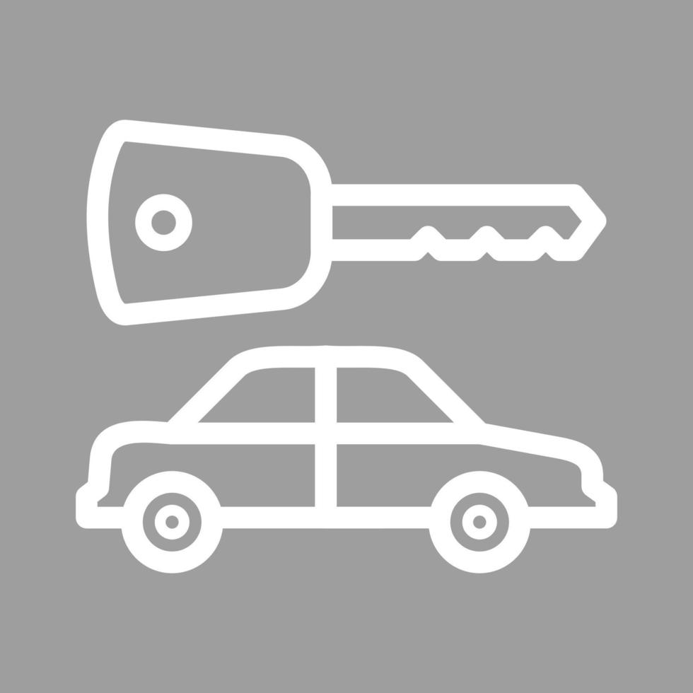 auto en sleutel lijn kleur achtergrond icoon vector