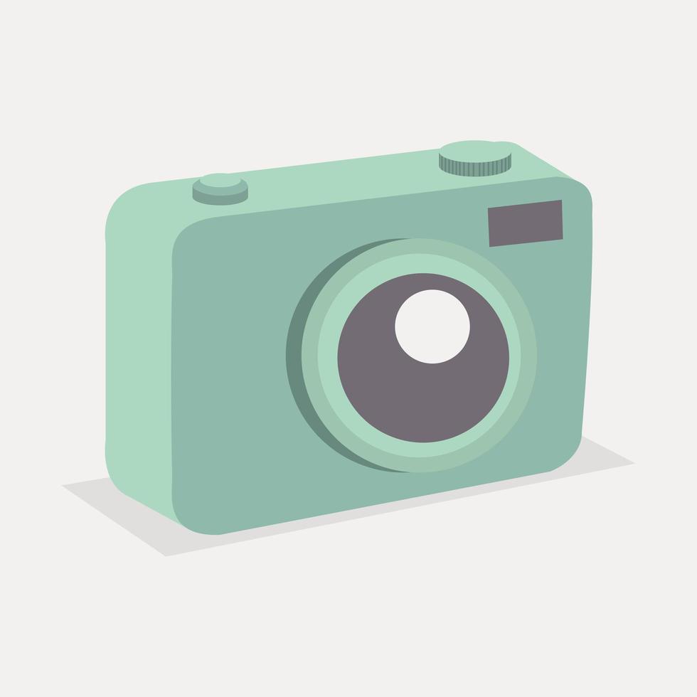 retro groene pastel camera vector